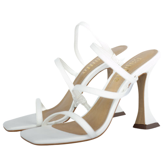 Chloe Sandal White Triangle Heel